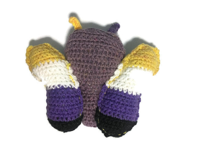 Enby Pride Flag Butterfly - Handmade Amigurumi - Stitchy Frood