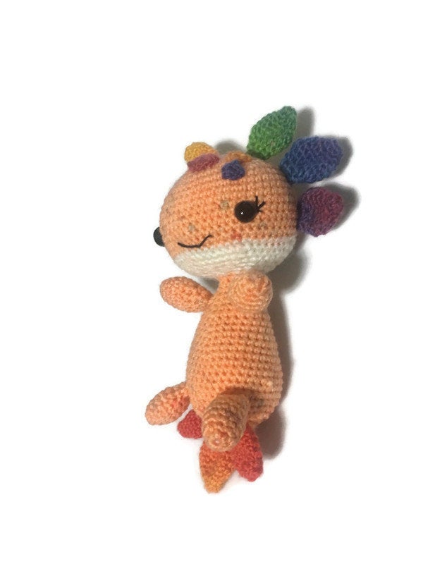 Rainbow Pride Axolotl Amigurumi - Stitchy Frood