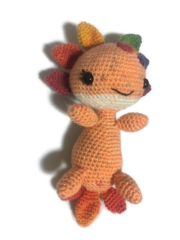 Rainbow Pride Axolotl Amigurumi - Stitchy Frood